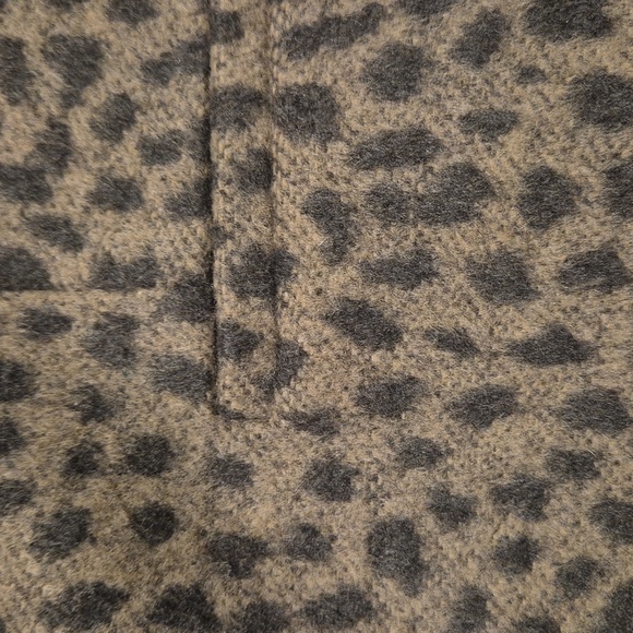 Ann Taylor Loft Womens Gray Taupe Cheetah Print Single Button Blazer Size 14P - Picture 4 of 5